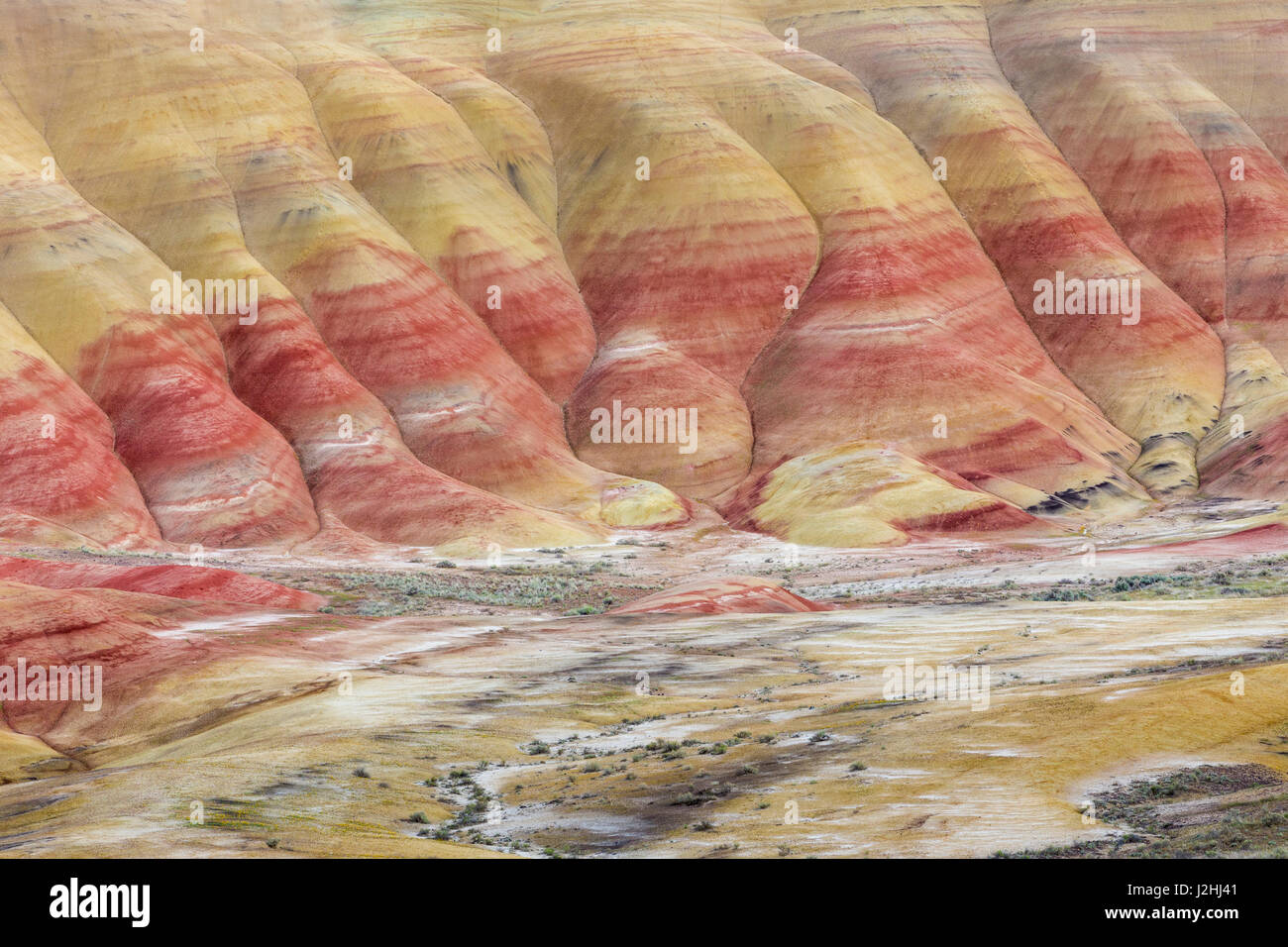 Stati Uniti d'America, Oregon, John Day Fossil Beds National Monument. Paesaggio di colline dipinte di unità. Credito come: Don Paulson Jaynes / Galleria / DanitaDelimont.com Foto Stock