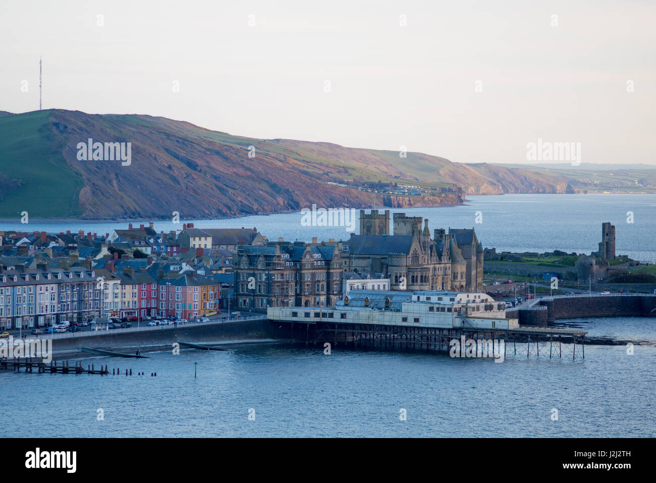 La città costiera di aberystwyth Foto Stock