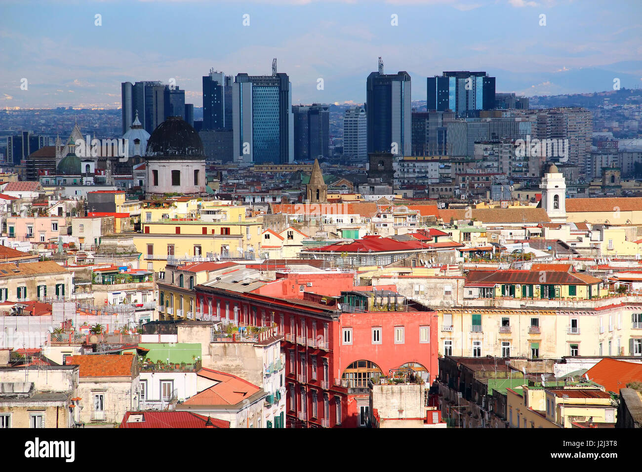 Paesaggio urbano di Napoli, Italia Foto Stock