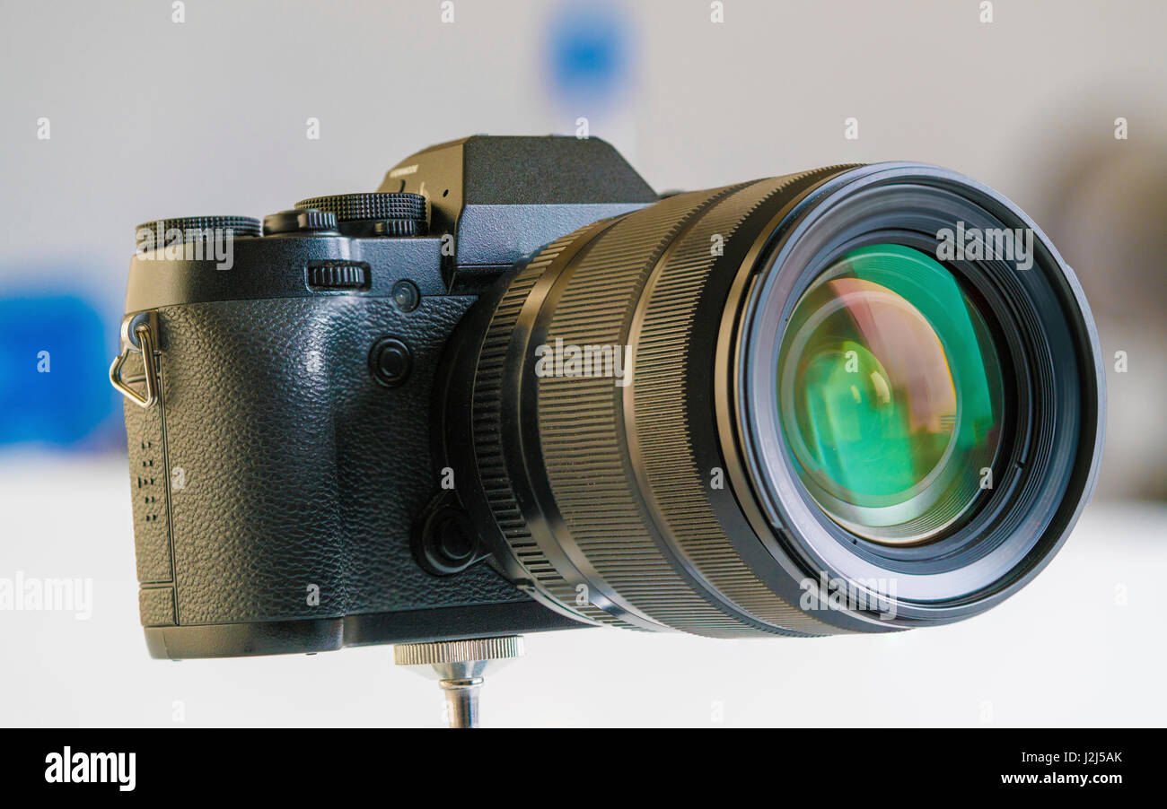 Una fotocamera reflex digitale. Foto Stock