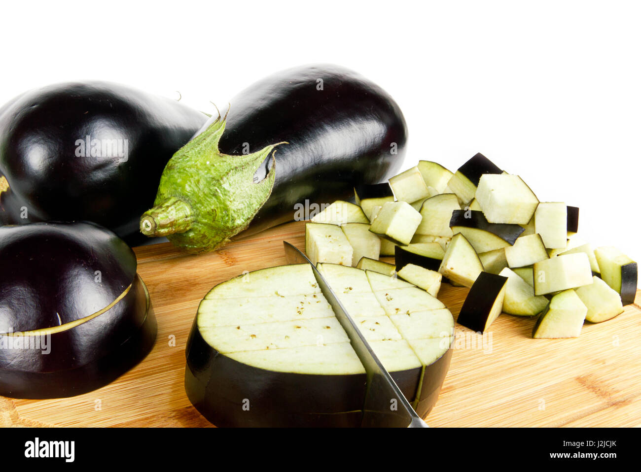 melanzane fresche Foto Stock