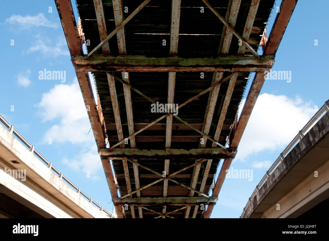 Autostrada cavalcavia ponti di Mopac Expressway in Austin TX USA Foto Stock