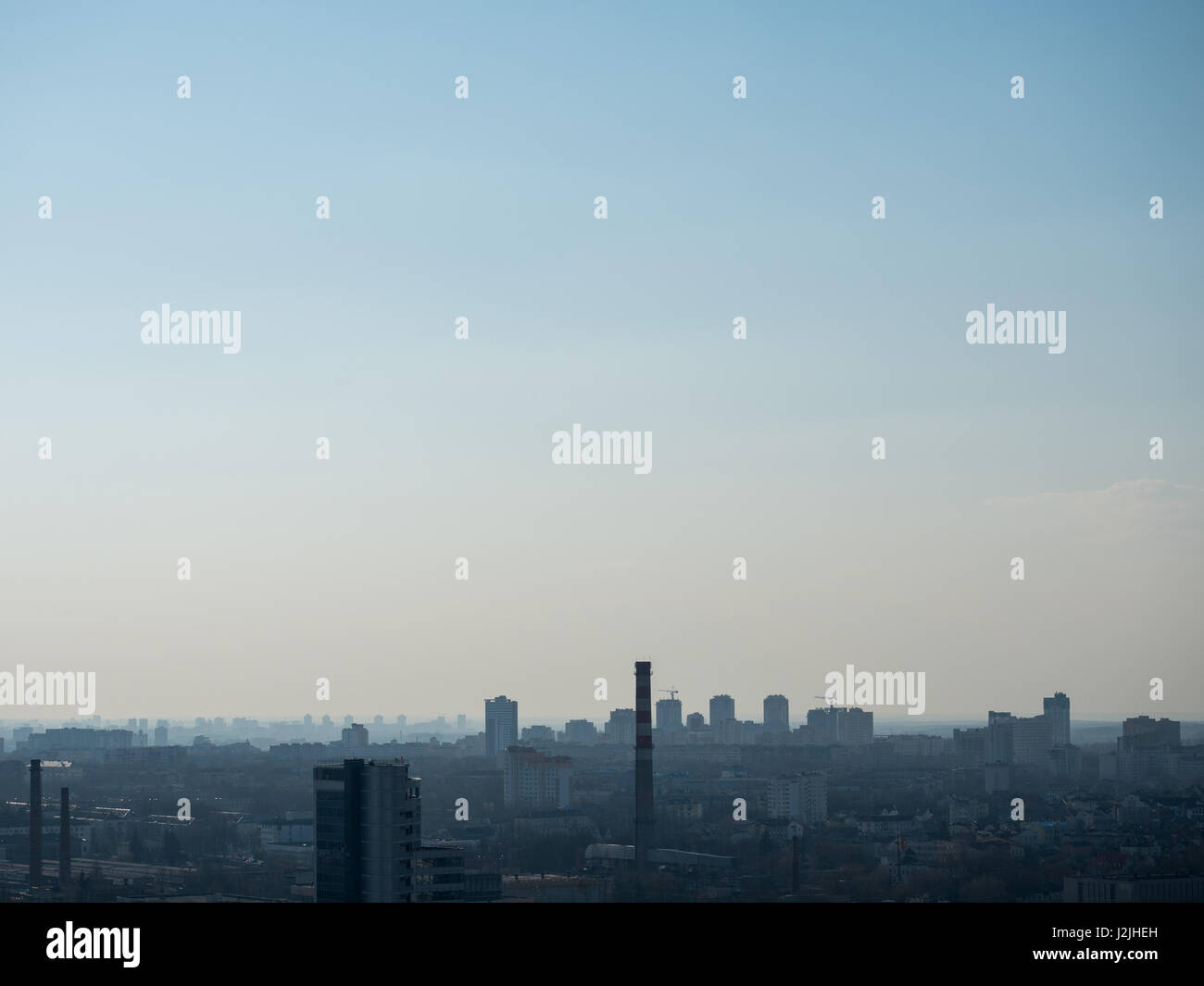 Città da Bird la prospettiva. Minsk, Repablic della Bielorussia. Foto Stock
