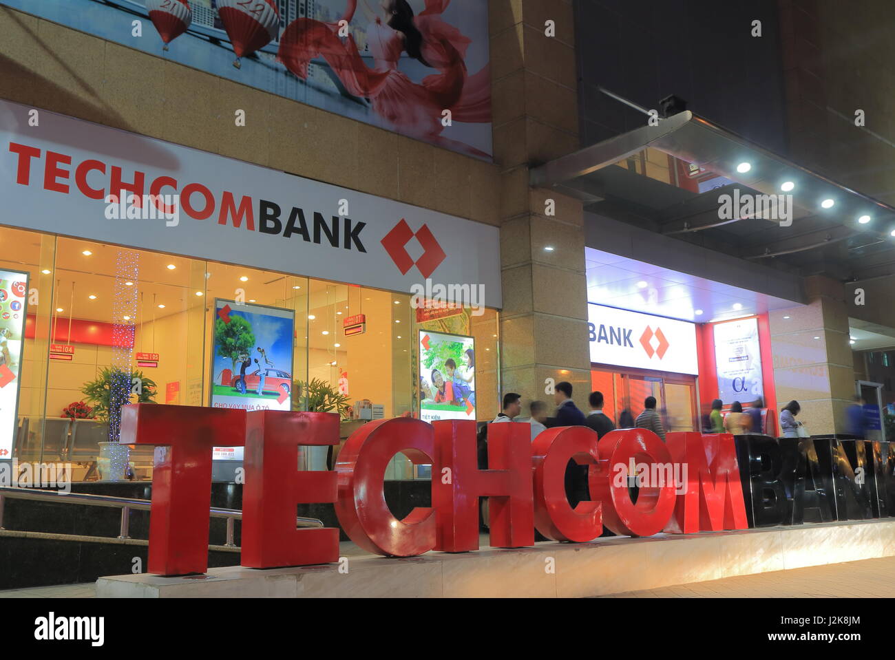 TechcomBank. TechcomBank è un vietnamita istituto finanziario. Foto Stock