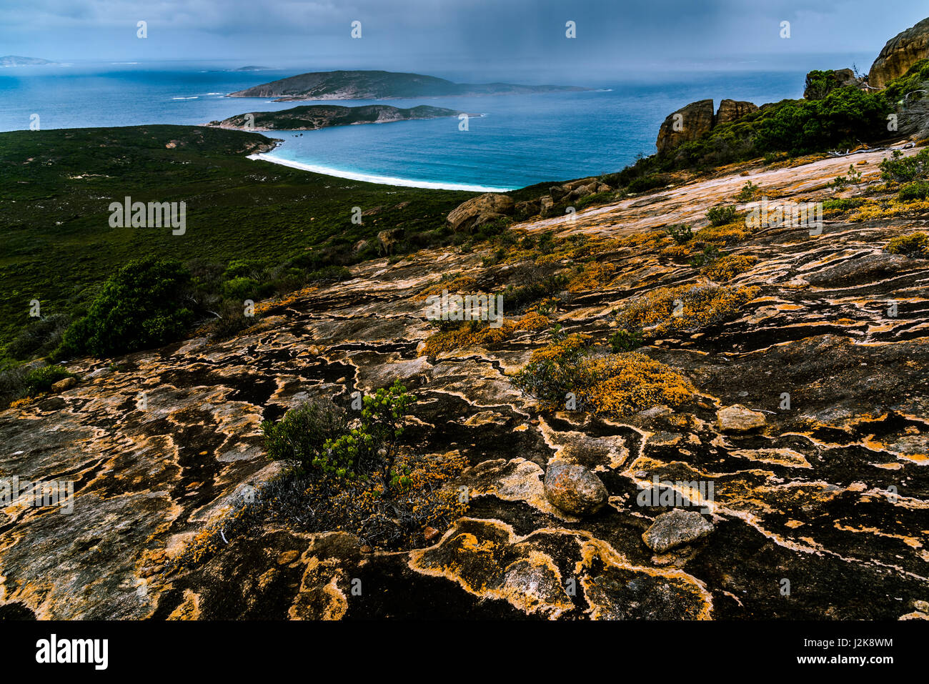 Vista dalla cima del monte Le Grand in Cape Le Grand National Park, Australia occidentale Foto Stock