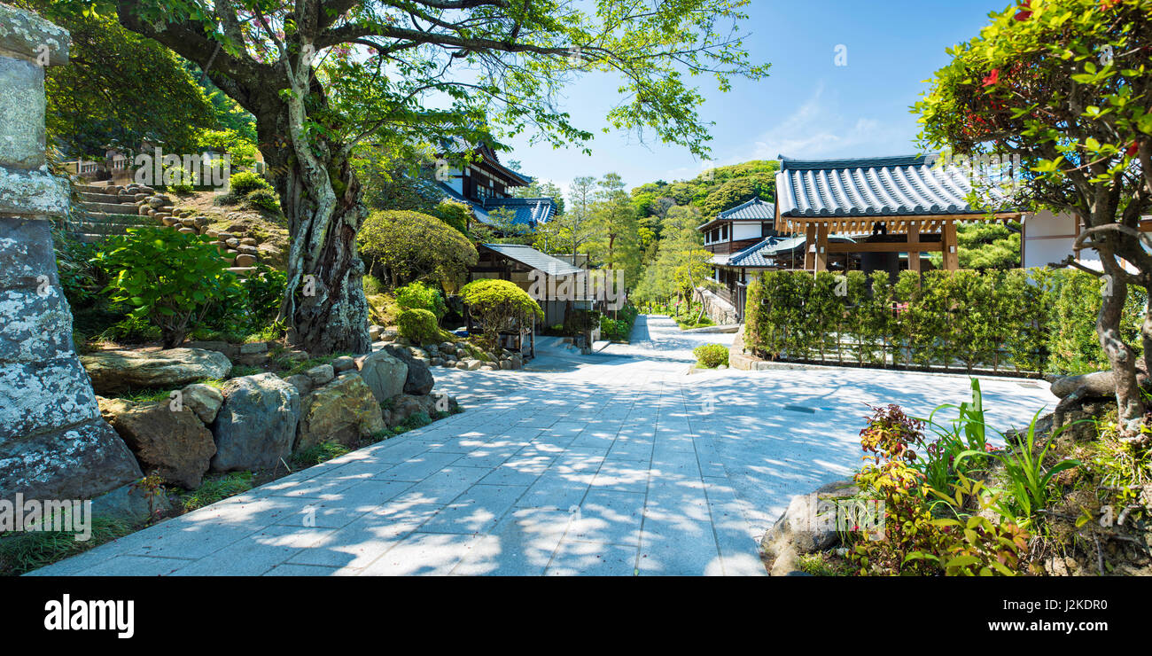 Il monastero in Kencho-Ji tempio di Kamakura, Giappone. Questo è il luogo in cui i monaci in treno in meditazione Zen e di solito esclusivamente chiusa ai visitatori. Foto Stock