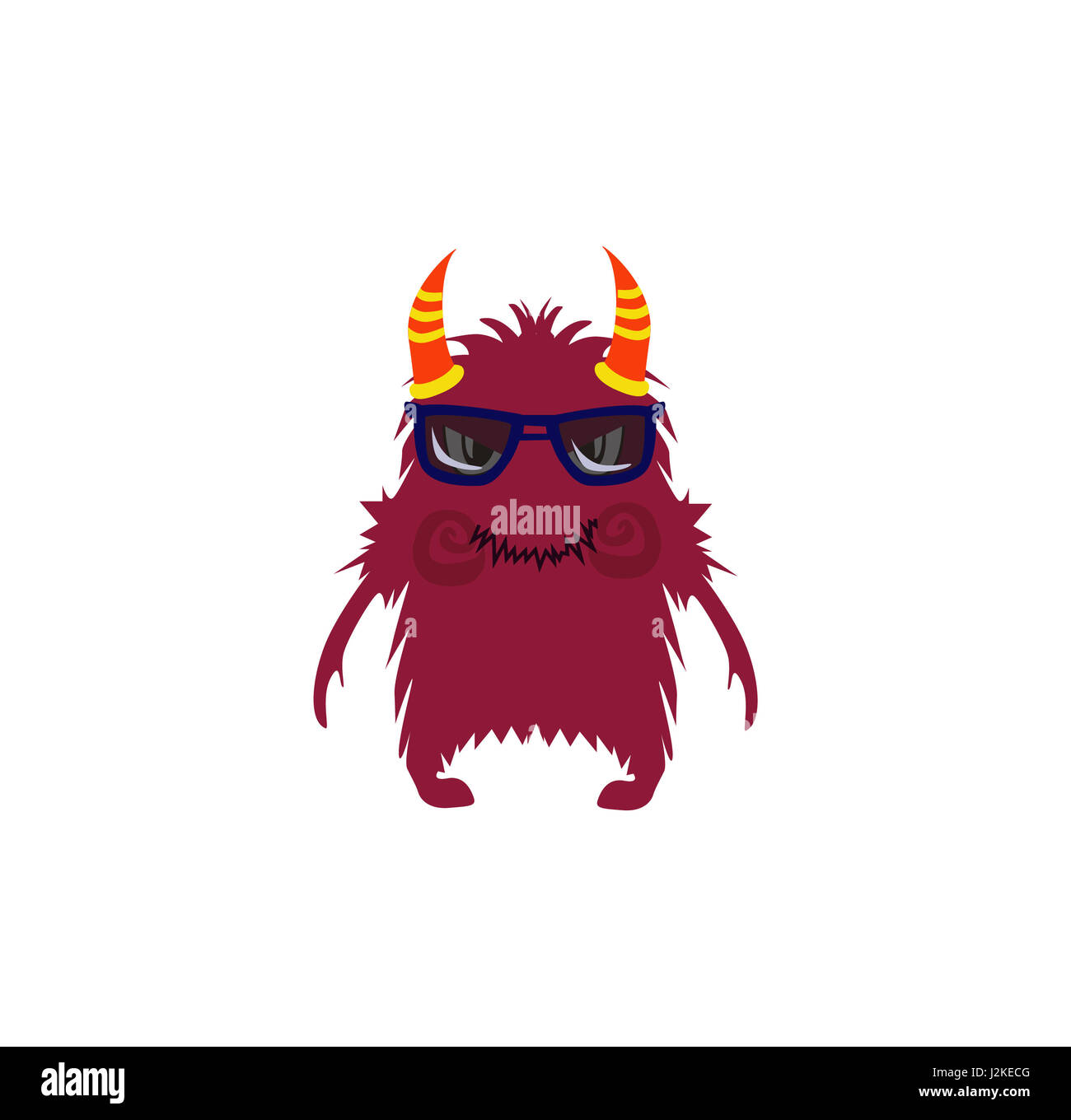 Scary Monster Cool Avatar - Cartoni animati di carattere nel vettore di Piana Foto Stock