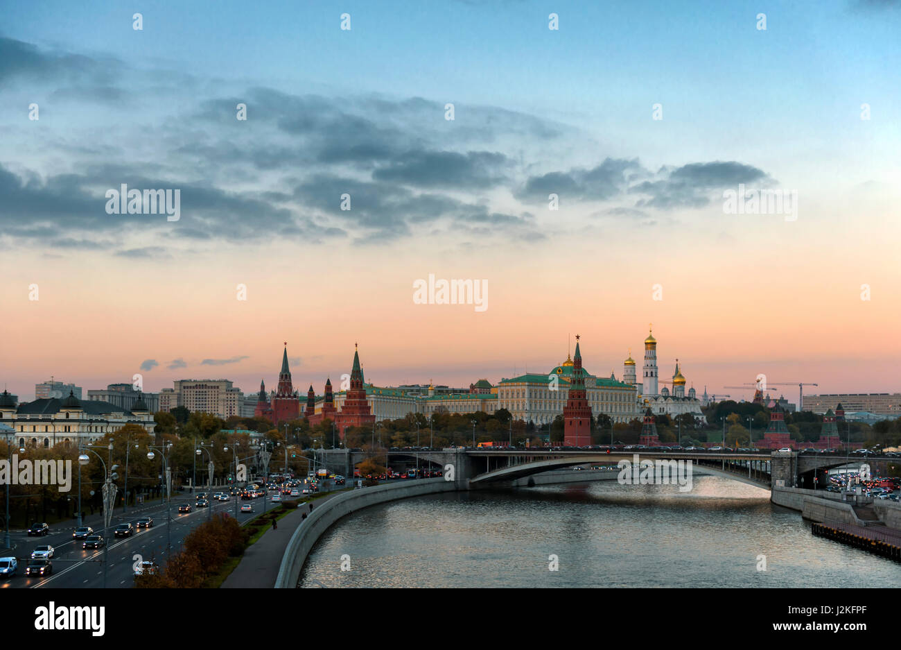 Vista del Cremlino di Mosca, Russia Foto Stock