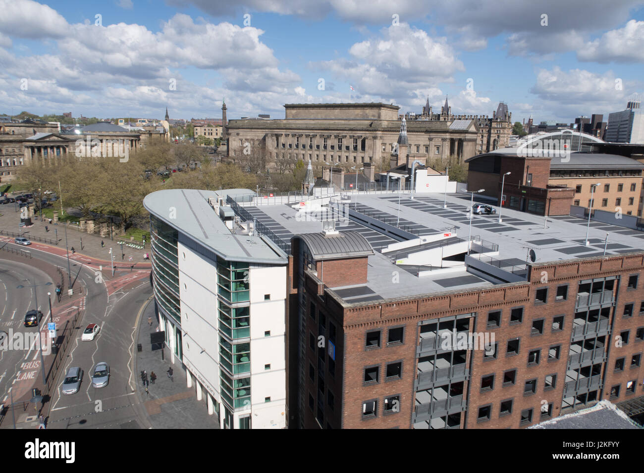 Il centro di Liverpool viste dal tetto Foto Stock