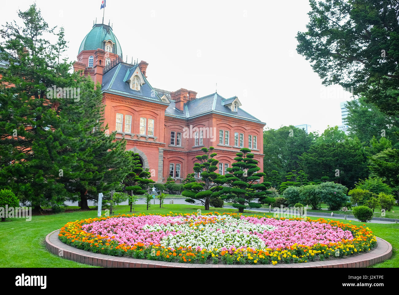 Vista della ex Hokkaido Government Office a Sapporo, Hokkaido, Giappone. Foto Stock