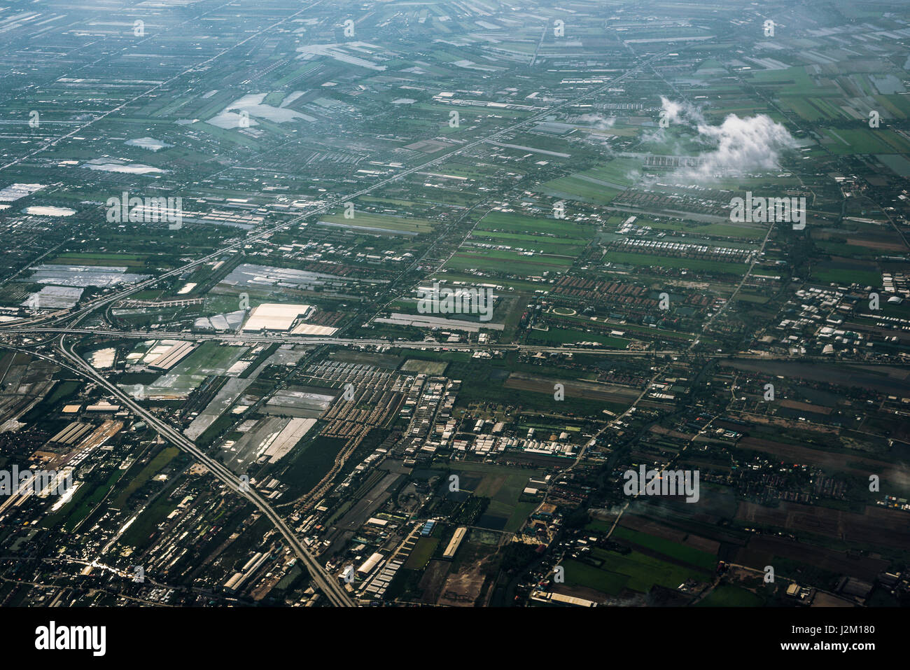 Elevato angolo di visione del piano Foto Stock