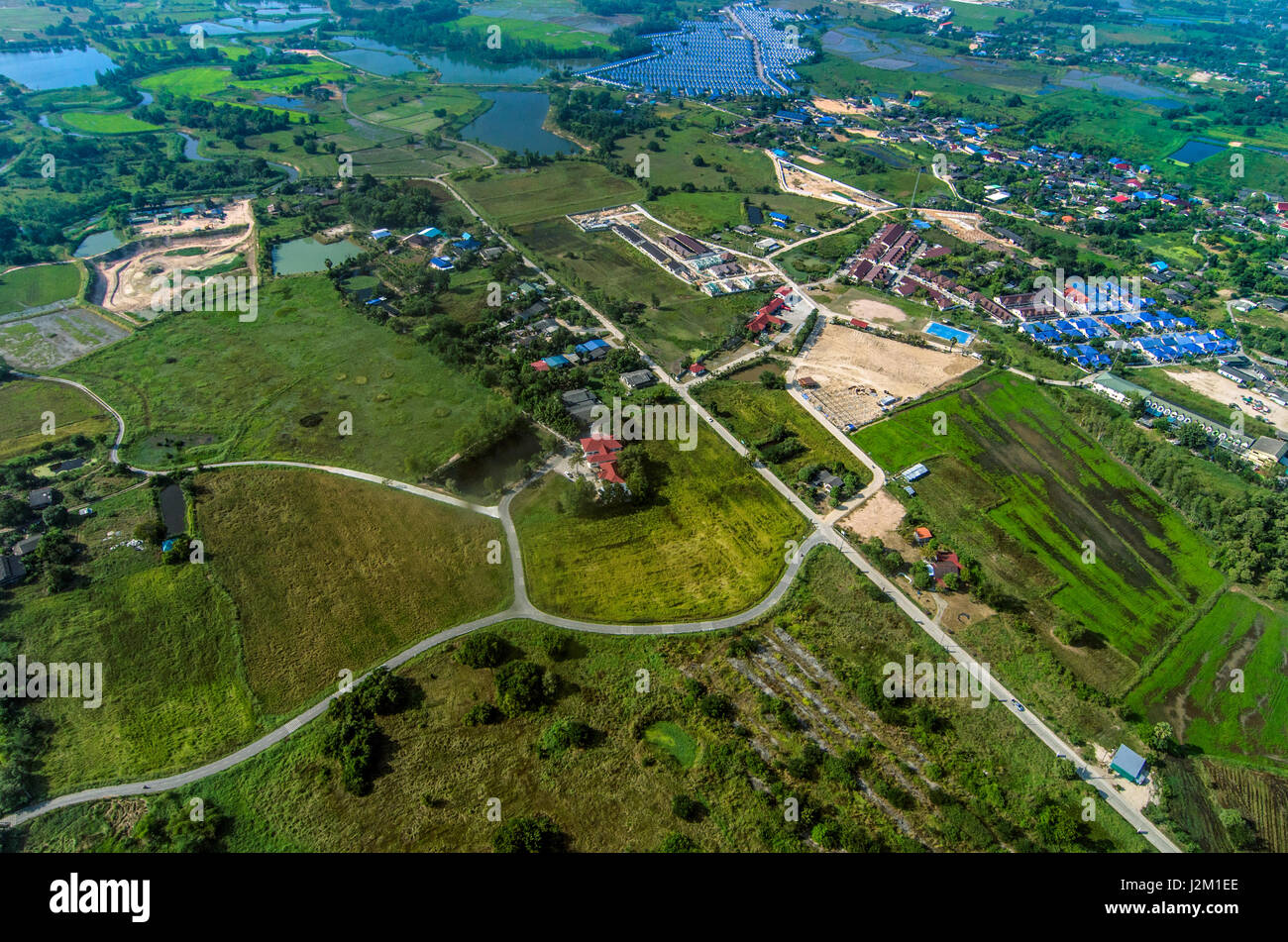 Agricoltura Agricoltura e lo sviluppo territoriale in Thailandia Foto Aerea Foto Stock