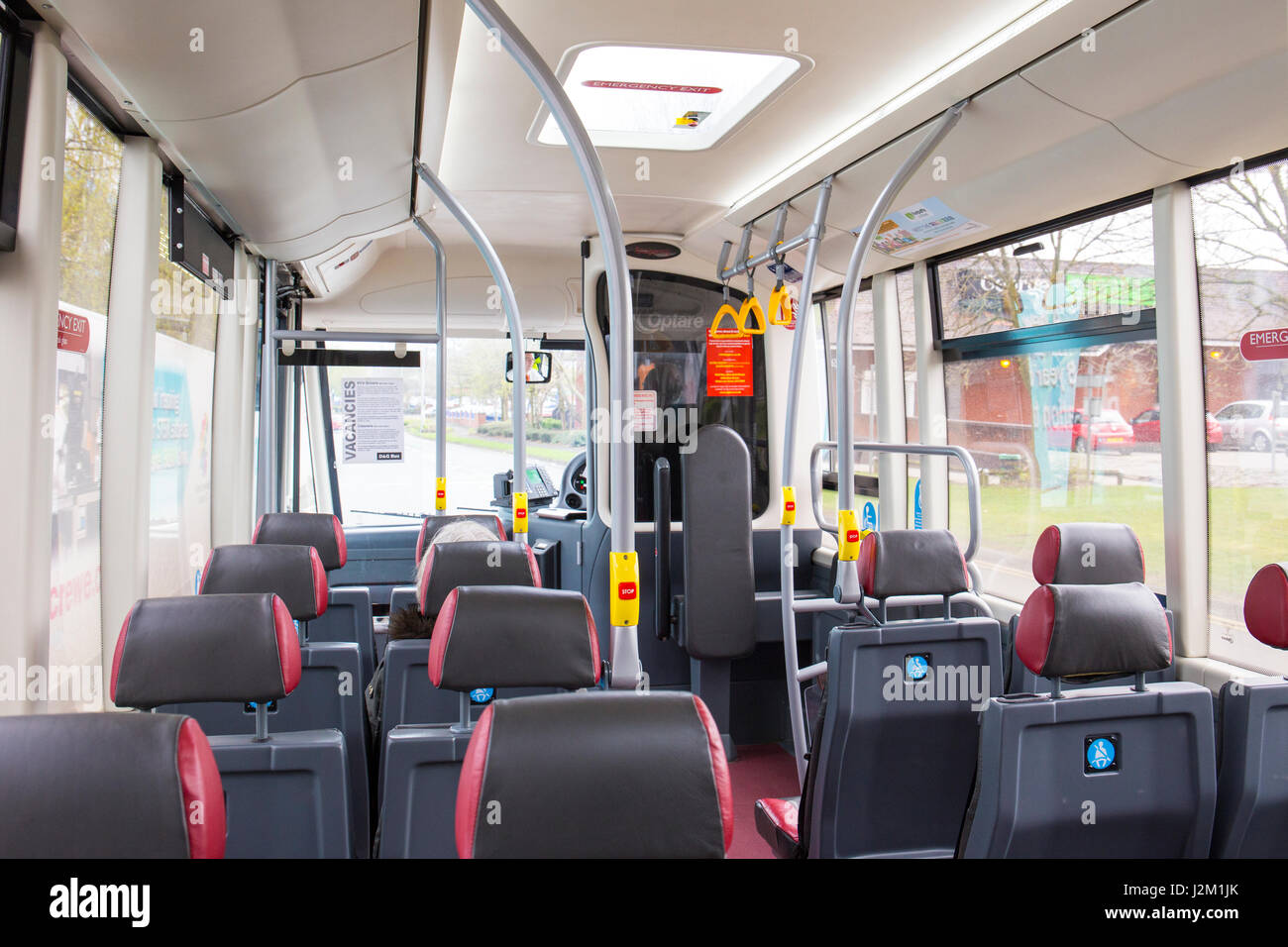 Bus interno UK Foto Stock