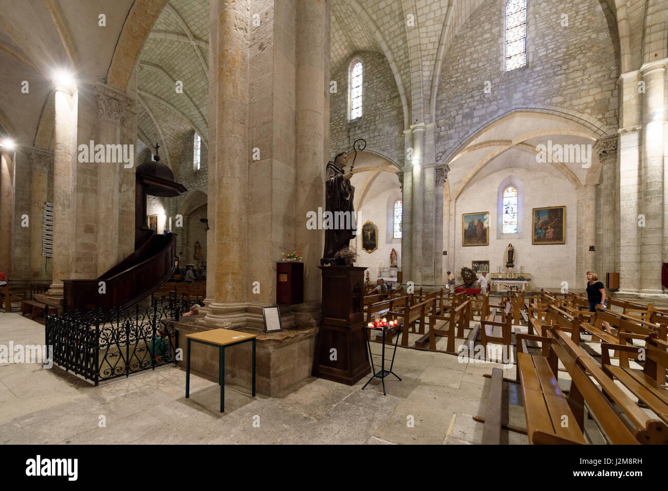 Francia, Gard, Saint Gilles, XII e il XIII secolo abbazia, elencato come patrimonio mondiale dall UNESCO sotto la strada di St Jacques de Compostela in Francia, provenzale stile romanico Foto Stock