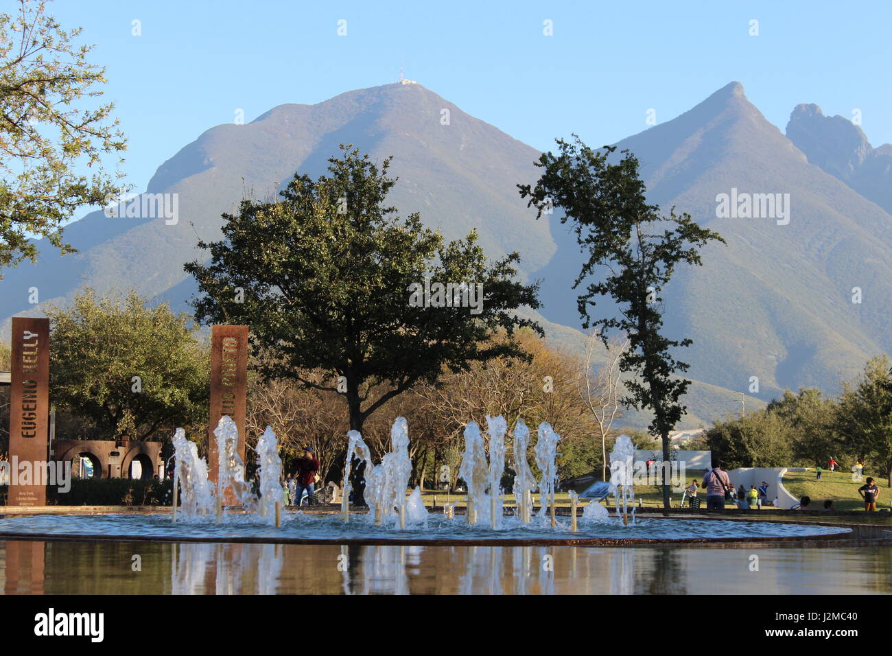 Montagne iconica a Monterrey in Messico Foto Stock