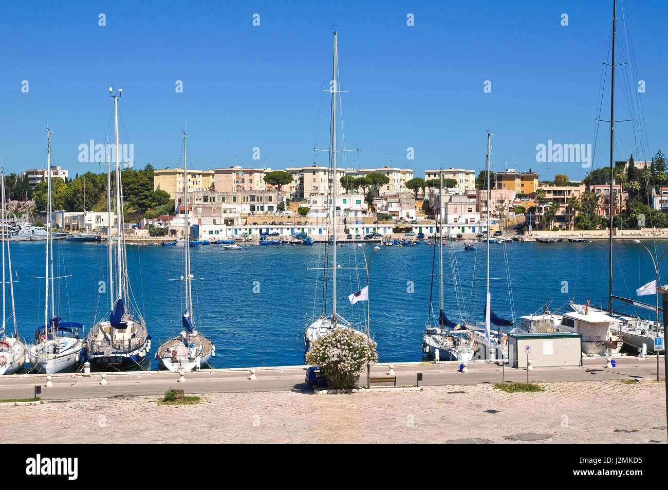 Vista panoramica di Brindisi. La Puglia. L'Italia. Foto Stock