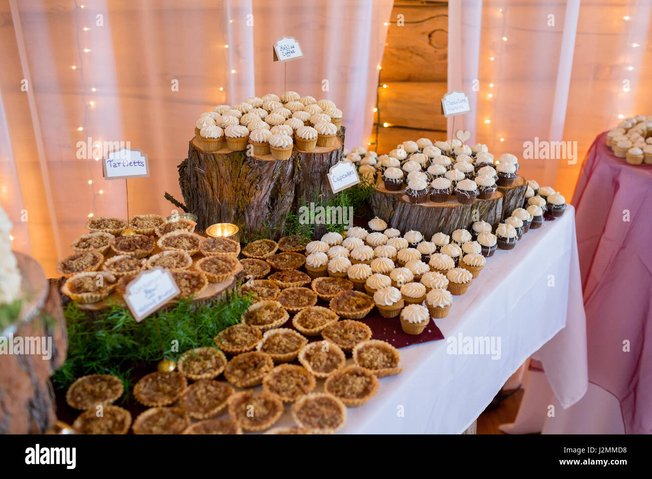 Ricevimento di nozze Tartletts Foto Stock