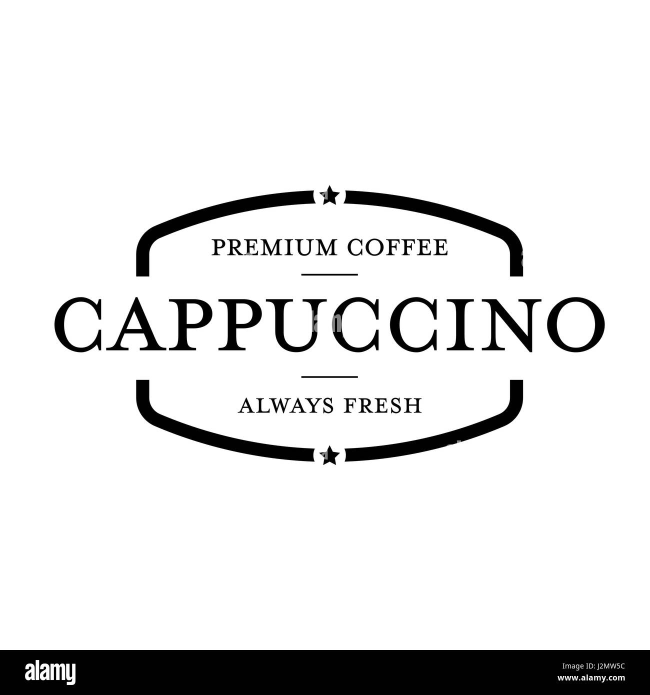 Cappuccino vintage logo timbro Illustrazione Vettoriale