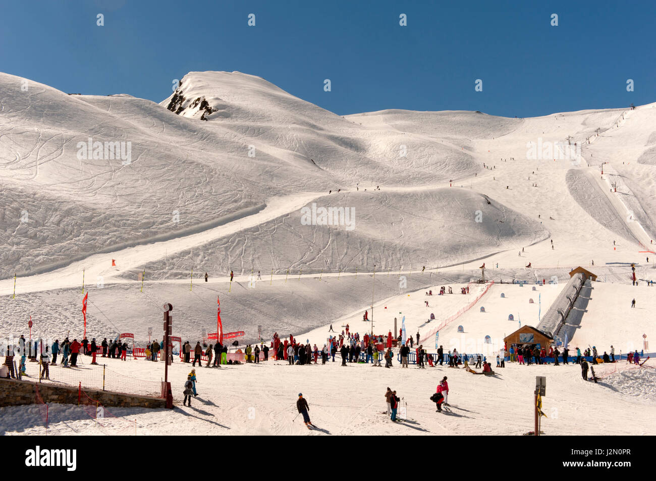 Cirque du Lys, il comprensorio sciistico del termale di Cauterets Hautes Pyrénées, Francia Foto Stock