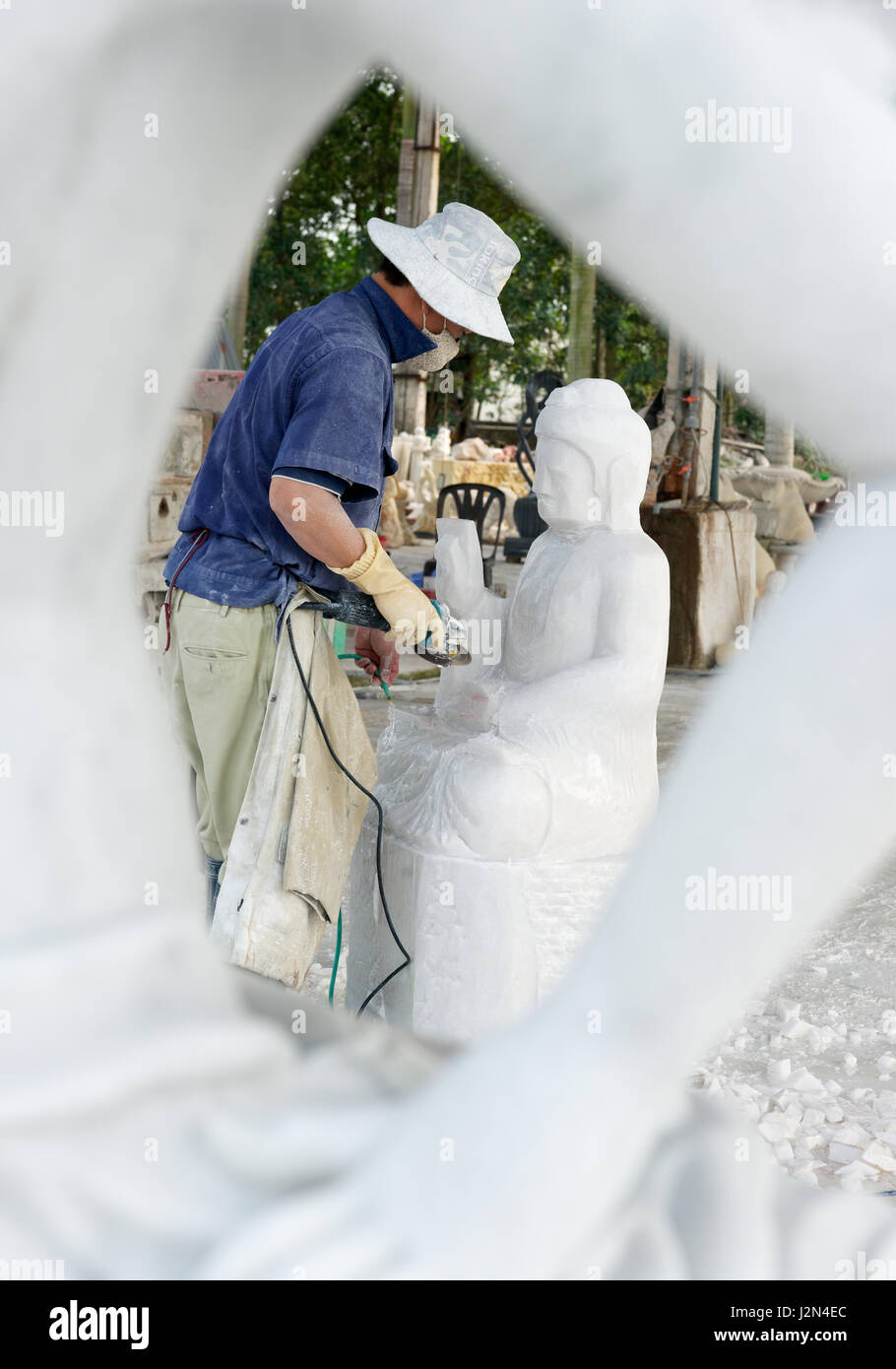 La scultura in marmo Foto Stock