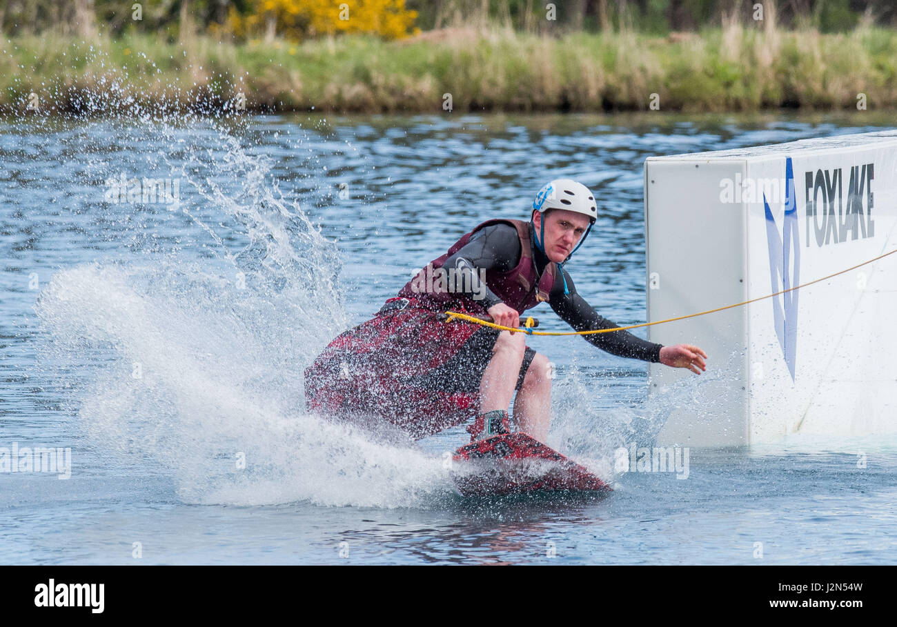 Foto: Il wakeboarder Jacob Walker Press Day - prima del Festival nel mese di maggio Buongiorno, l'itinerario per il P Foto Stock