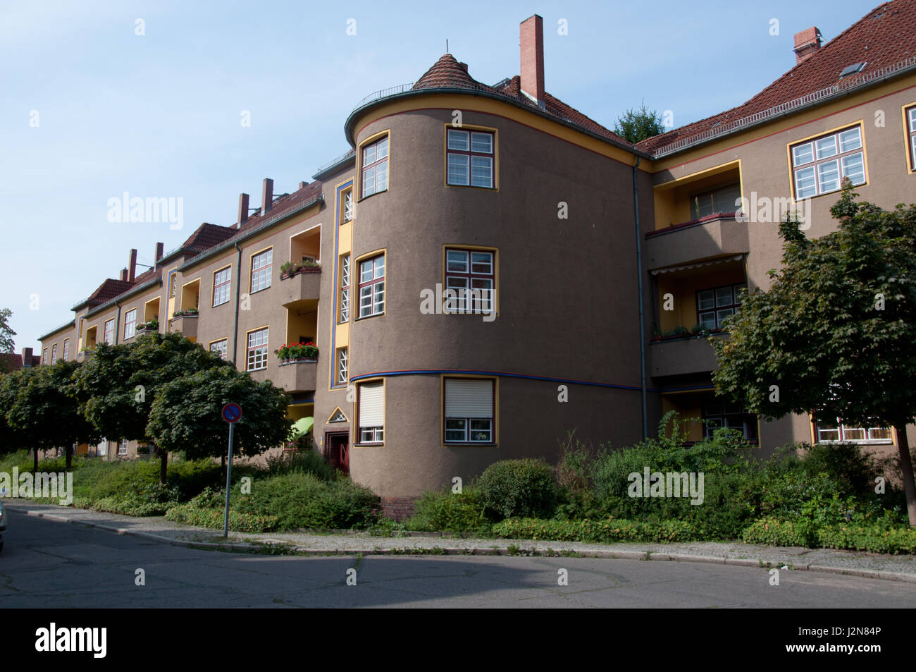 Exressionistische Wohnsiedlung/Modernistische Architektur, Paddenpuhl, Reinickendorf, Berlino Foto Stock
