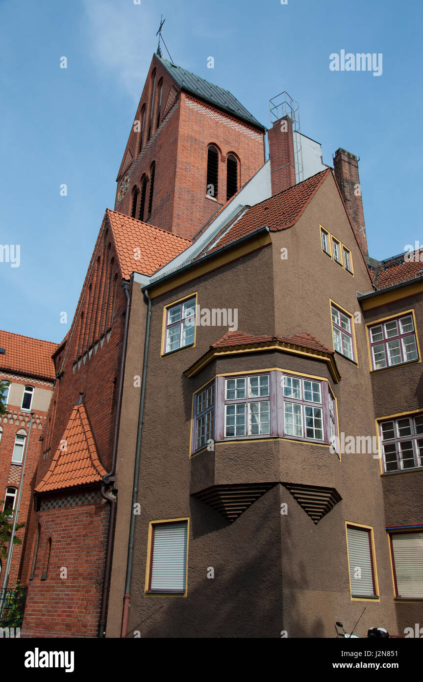 Exressionistische Wohnsiedlung/Modernistische Architektur, Paddenpuhl, Reinickendorf, Berlino Foto Stock