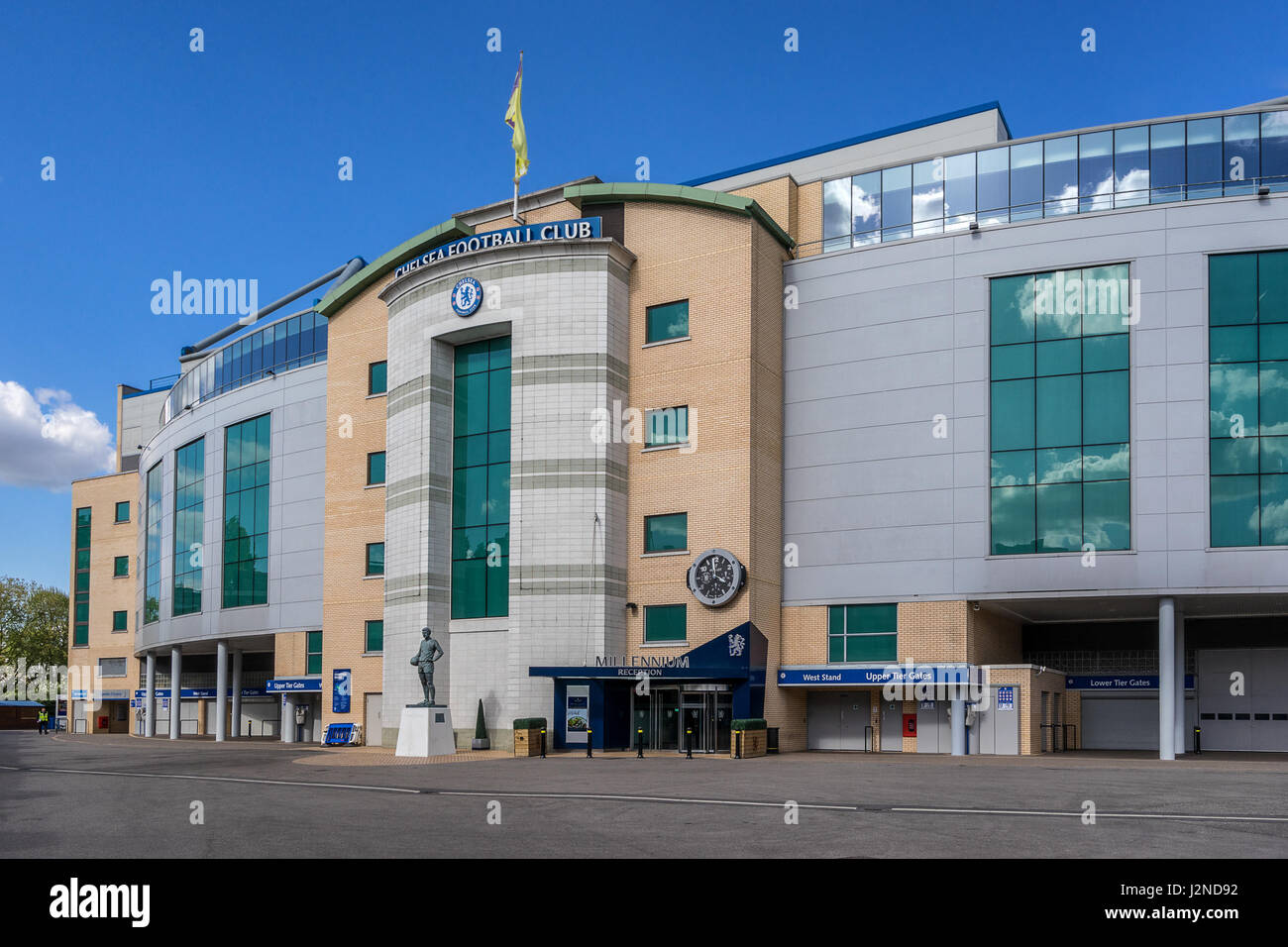 Stadio Stamford Bridge il terreno del Chelsea Football Club Foto Stock