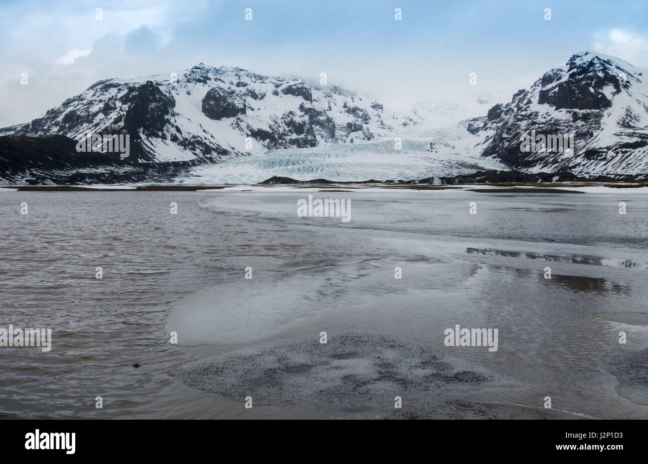 Lago glaciale, Islanda Foto Stock