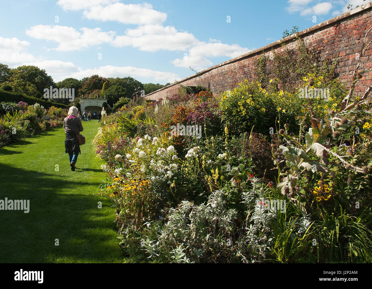Arley Hall Herbaceous borders Foto Stock