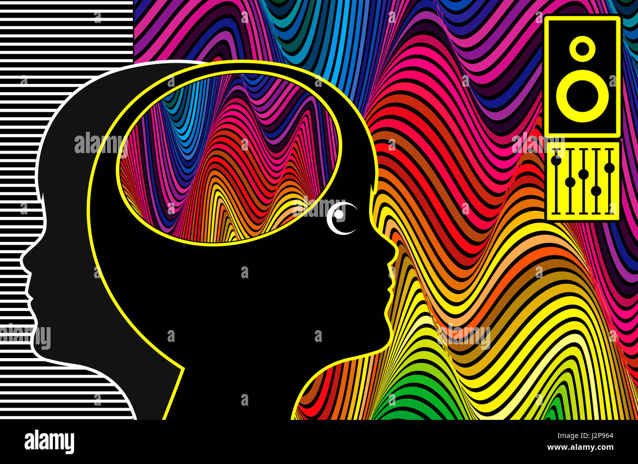 Suoni di guarigione per i bambini con disabilità Foto Stock