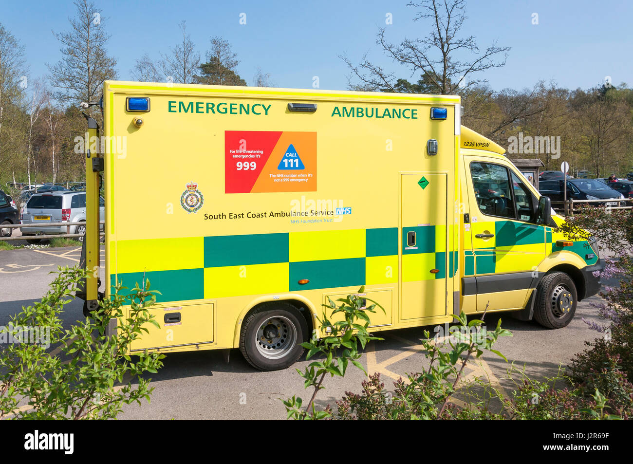 Costa sud orientale ambulanza presso il Royal Horticultural Society's garden at Wisley, Wisley, Surrey, England, Regno Unito Foto Stock