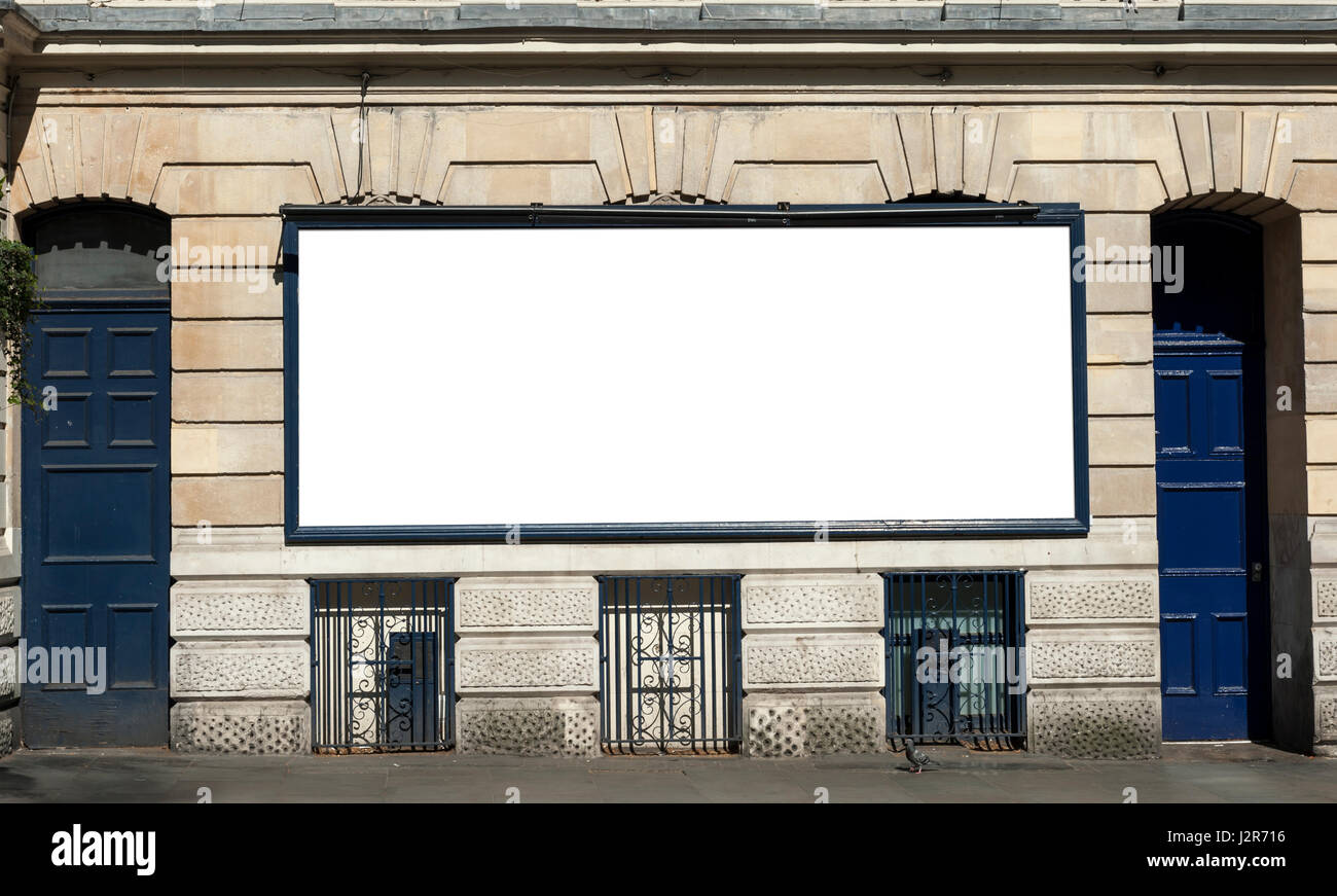 Grande vuoto billboard urbano con spazio di copia Foto Stock