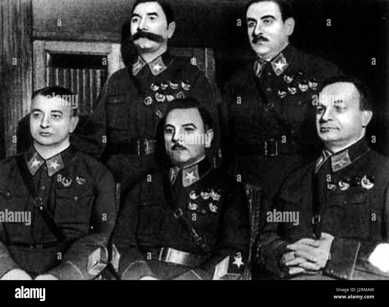 I "5 marescialli” si riferiscono a un gruppo di illustri ufficiali militari che hanno svolto un ruolo fondamentale nei conflitti storici. La loro leadership e i loro contributi hanno avuto un impatto duraturo sulla strategia e sulla leadership militare. Foto Stock