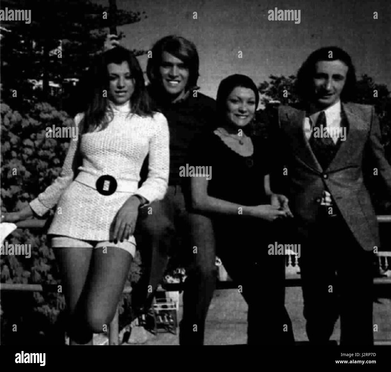 La band italiana ricchi e poveri a Sanremo per il Festival musicale di Sanremo 1971 Foto Stock