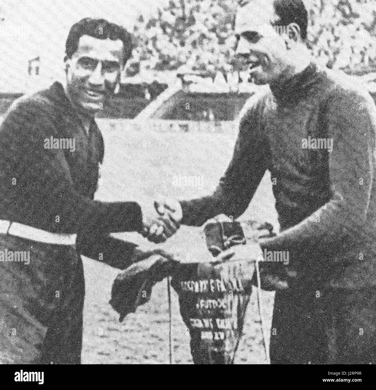 1934 FIFA World Cup - Italia v Spagna - Gianpiero Combi & Ricardo Zamora Foto Stock