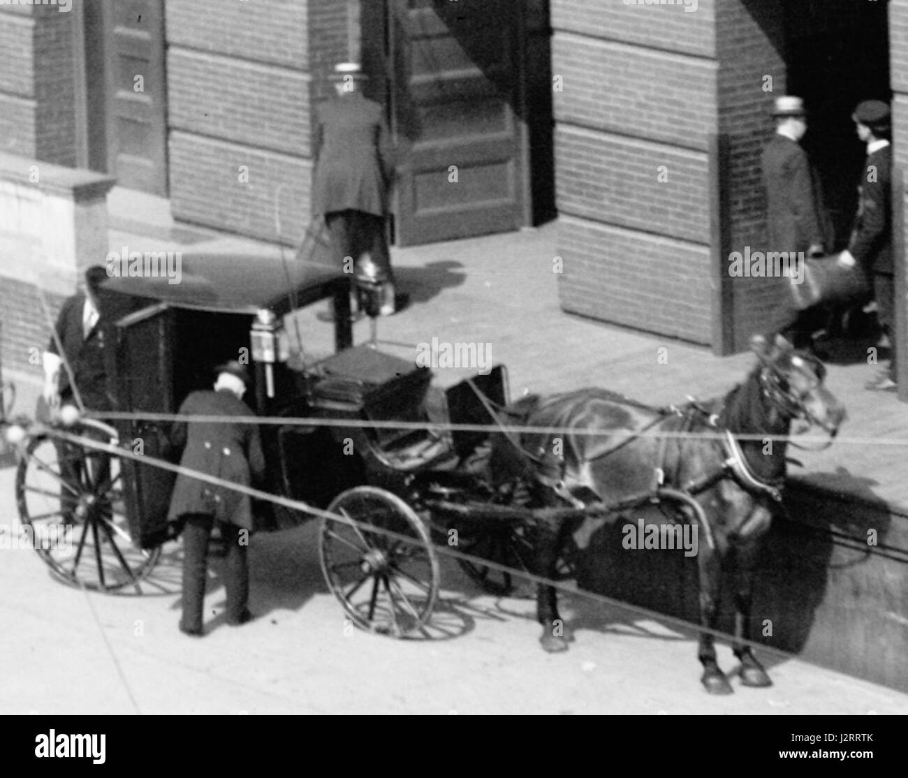 La Union Station di Boston degli anni '1890 era un importante centro di trasporto caratterizzato da una grande architettura. Ha svolto un ruolo importante nello sviluppo della città ed è stato un esempio di progettazione di stazioni della fine del XIX secolo. Foto Stock