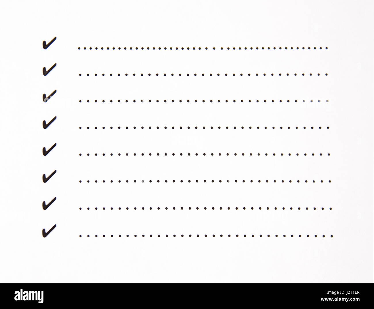 lista di controllo Foto Stock