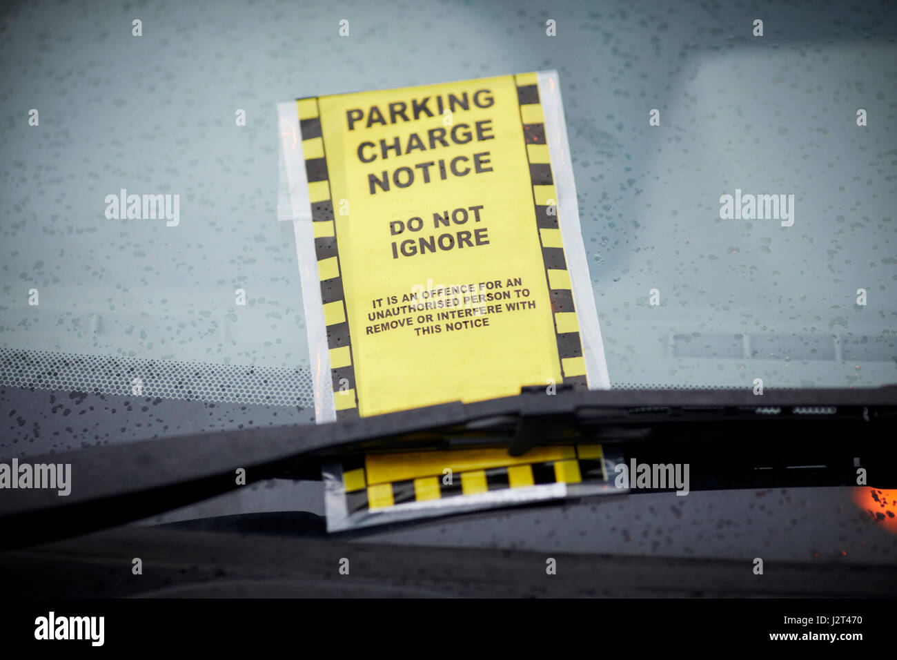 Parcheggio Avviso di carica su un parcheggio privato in Manchester Foto Stock