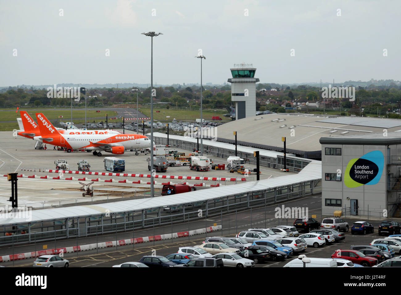 Southend, Essex, 29 Apr 2017 - aeroporto di Southend Foto Stock