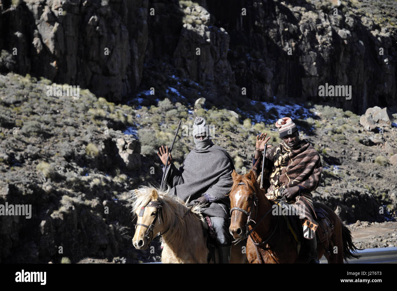 Diverse modalità di viaggio nel regno del Lesotho in Africa Foto Stock