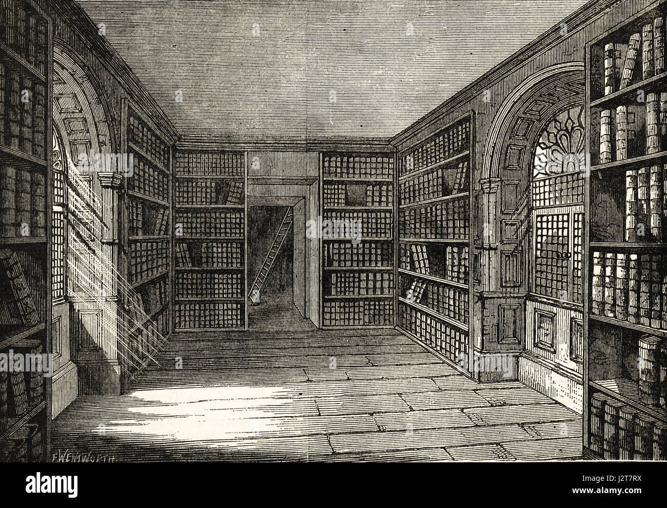 La camera su Temple Bar Gateway, Londra in 1876 dove i bambini della banca hanno mantenuto le loro traverse. Incisione vittoriano circa 1880. Foto Stock