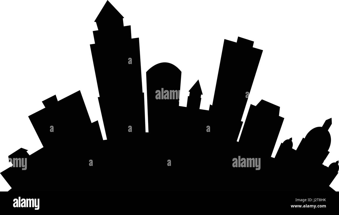 Cartoon silhouette skyline della città di Des Moines, Iowa, USA. Illustrazione Vettoriale