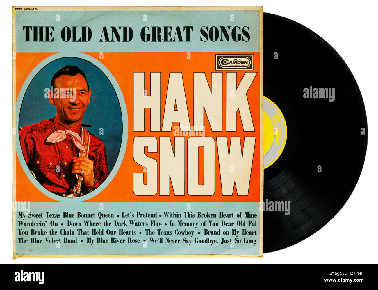 Hank Snow album vecchi e grandi canzoni su vinile Foto Stock