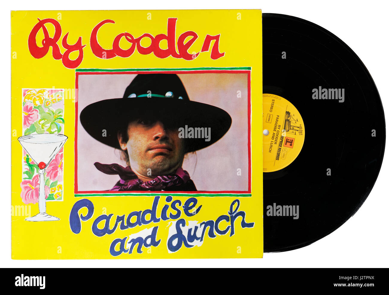 Ry Cooder album Paradise e pranzo in vinile Foto Stock