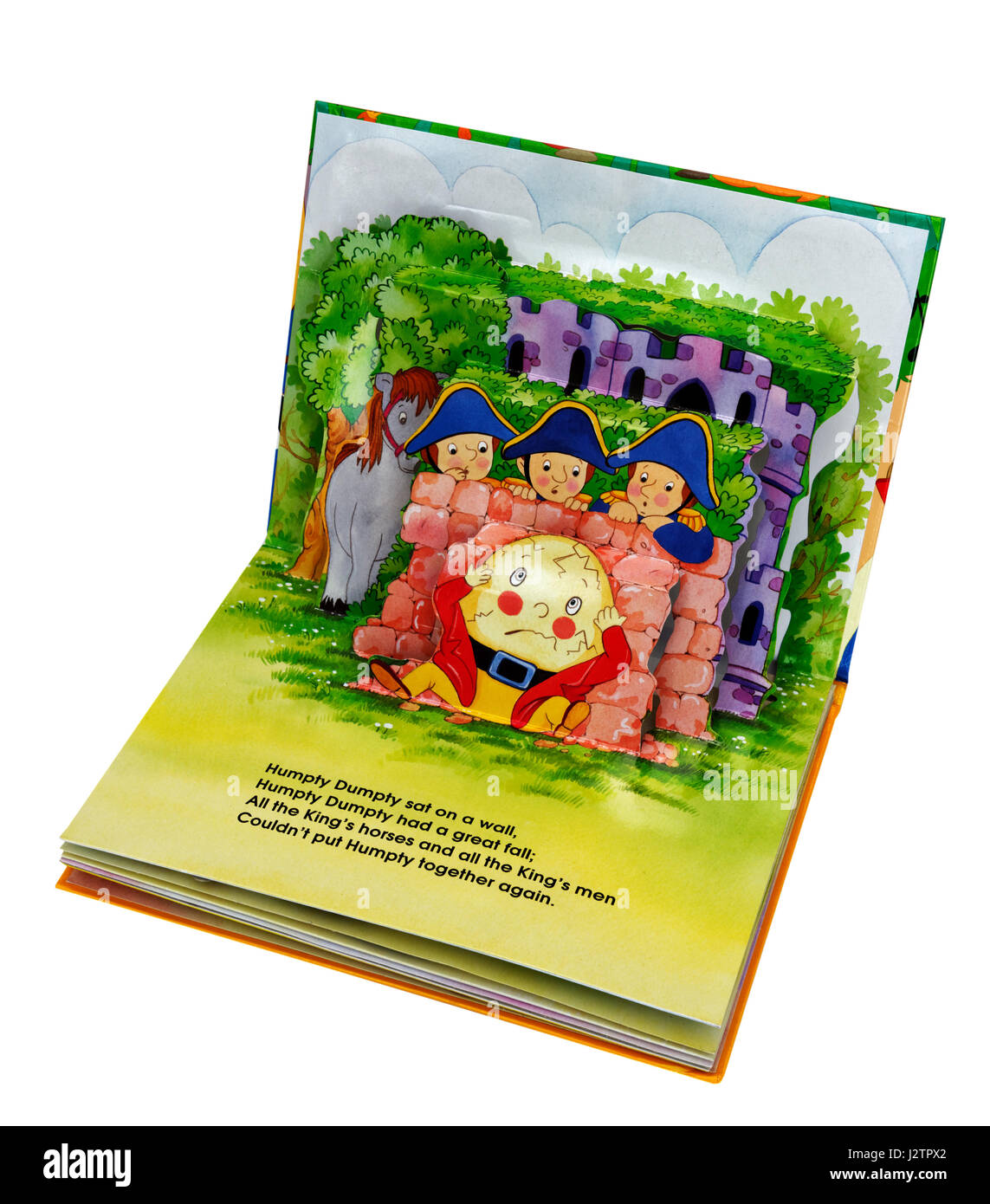 La filastrocca Humpty Dumpty in un pop-up libro delle filastrocche Foto Stock