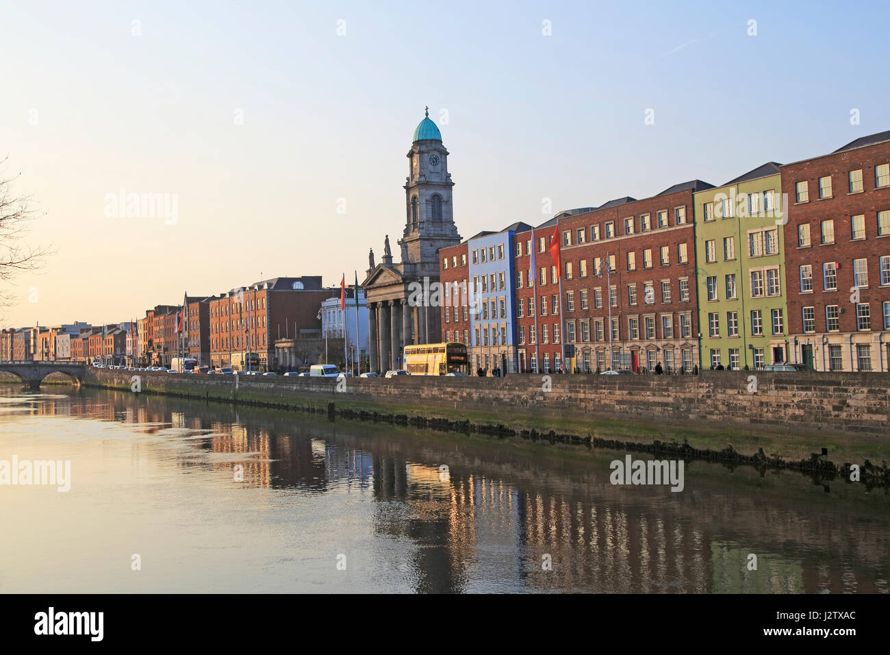 Chiesa di San Paolo, Arran Quay, città di Dublino in Irlanda, Repubblica irlandese, 1835-37 progettato da Patrick Byrne Foto Stock