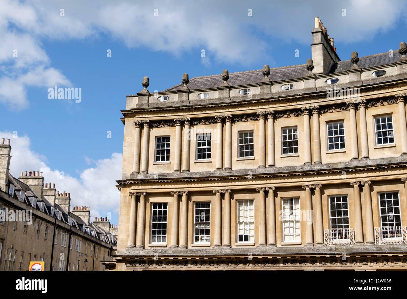 Intorno alla città georgiana di Bath somerset England Regno Unito il Circus Foto Stock