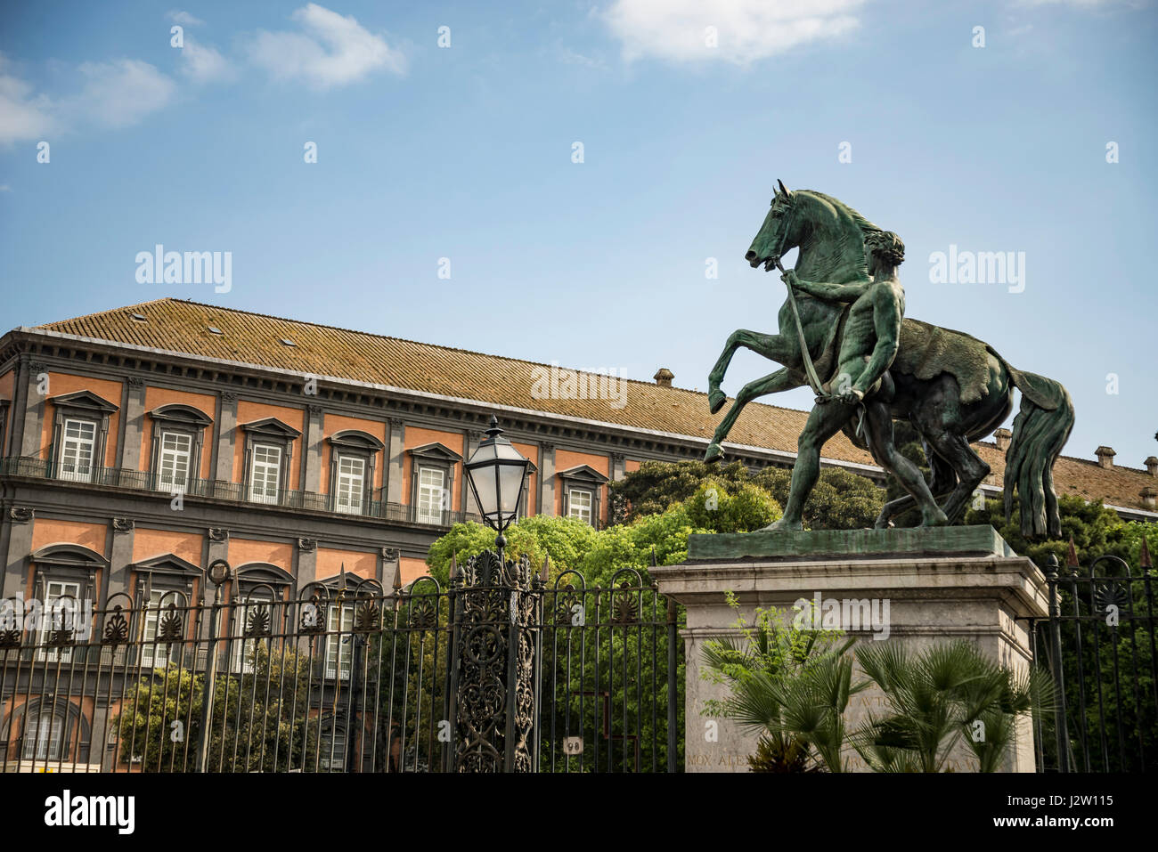 Il Palazzo Reale di Napoli, Italia Foto Stock