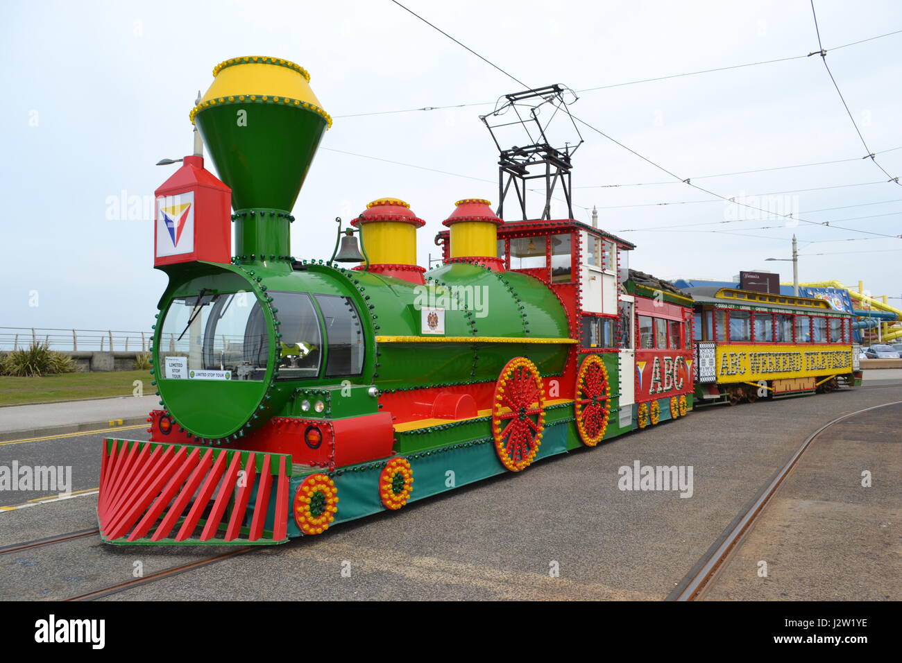 Heritage Tram Blackpool Foto Stock